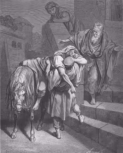 Arrival of The Good Samaritan At The Inn