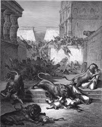 Foreign Nations Are Slain by Lions in Samaria