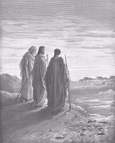 Jesus and The Disciples Going To Emmaus
