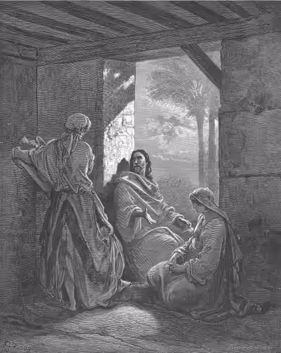 Jesus At The House of Martha And Mary