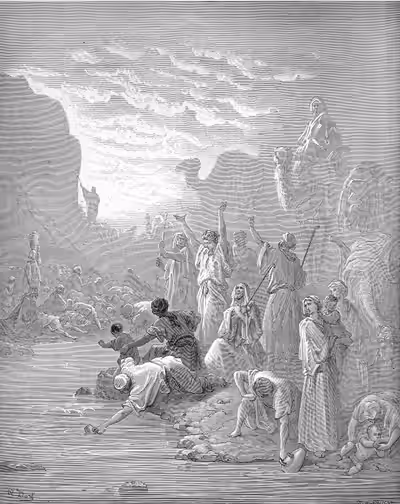 Moses Strikes the Rock at Horeb