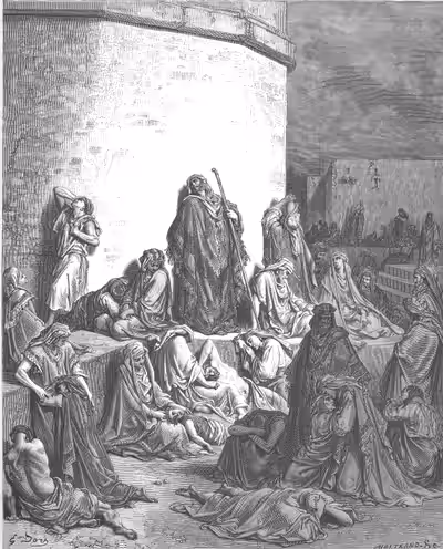 People Mourn over the Destruction of Jerusalem